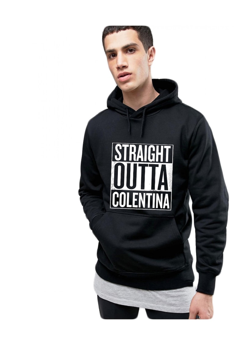 Hanorac Barbati Negru - Straight Outta Colentina