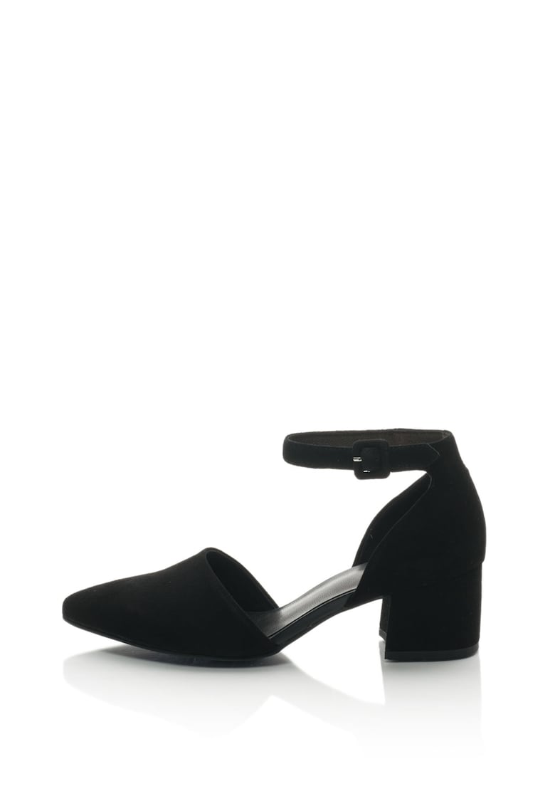 Pantofi D'Orsay de piele intoarsa cu varf ascutit Mya