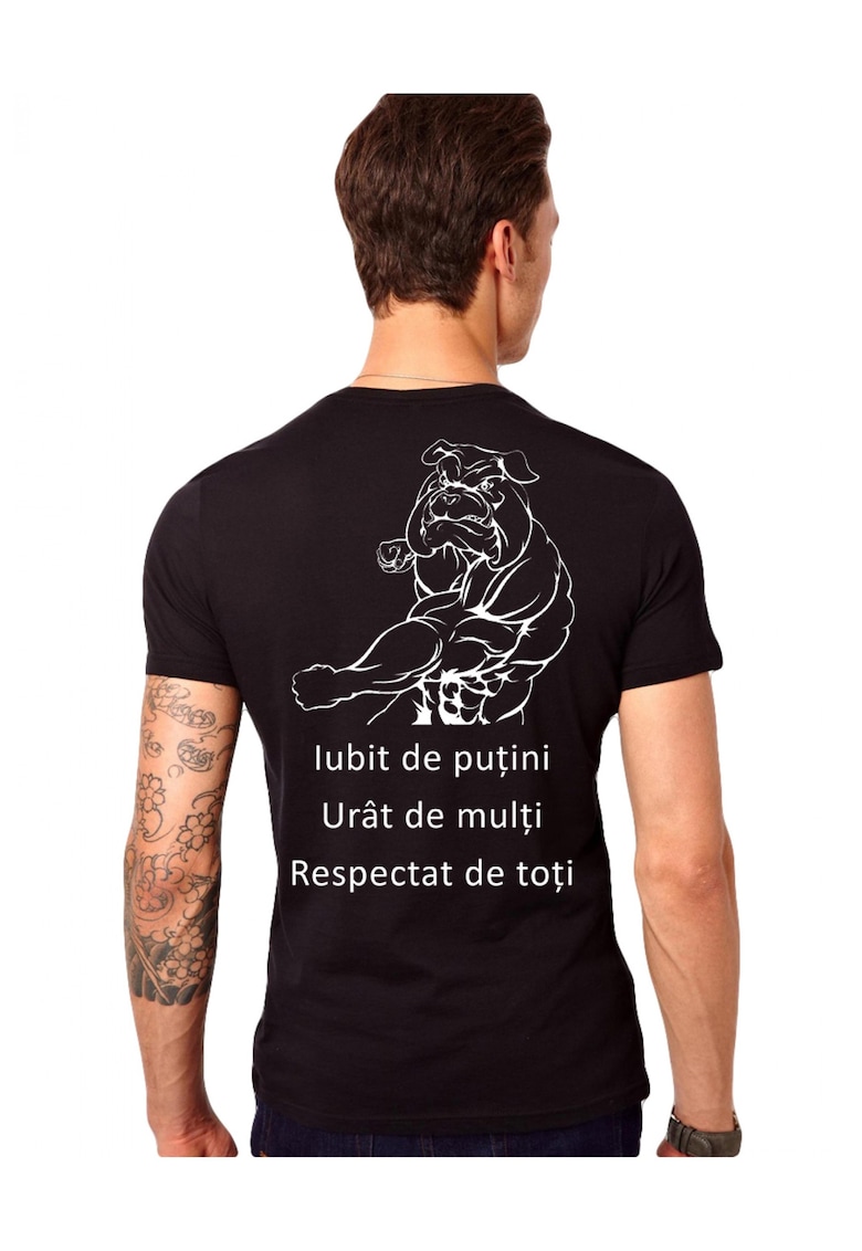 Tricou Negru Barbati - Iubit - urat dar respectat