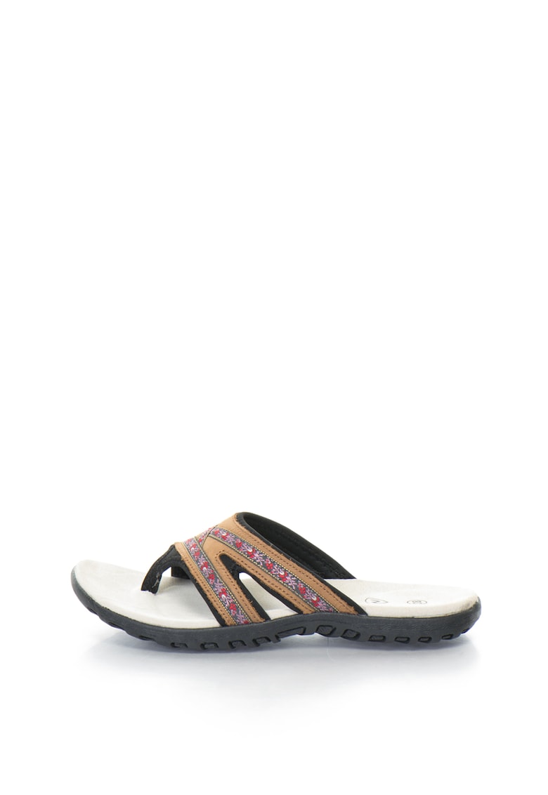 Papuci flip-flop de piele sintetica