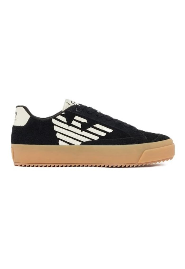 Мъжки маратонки - Pride Suede Low - Естествена кожа - Черен - Черен