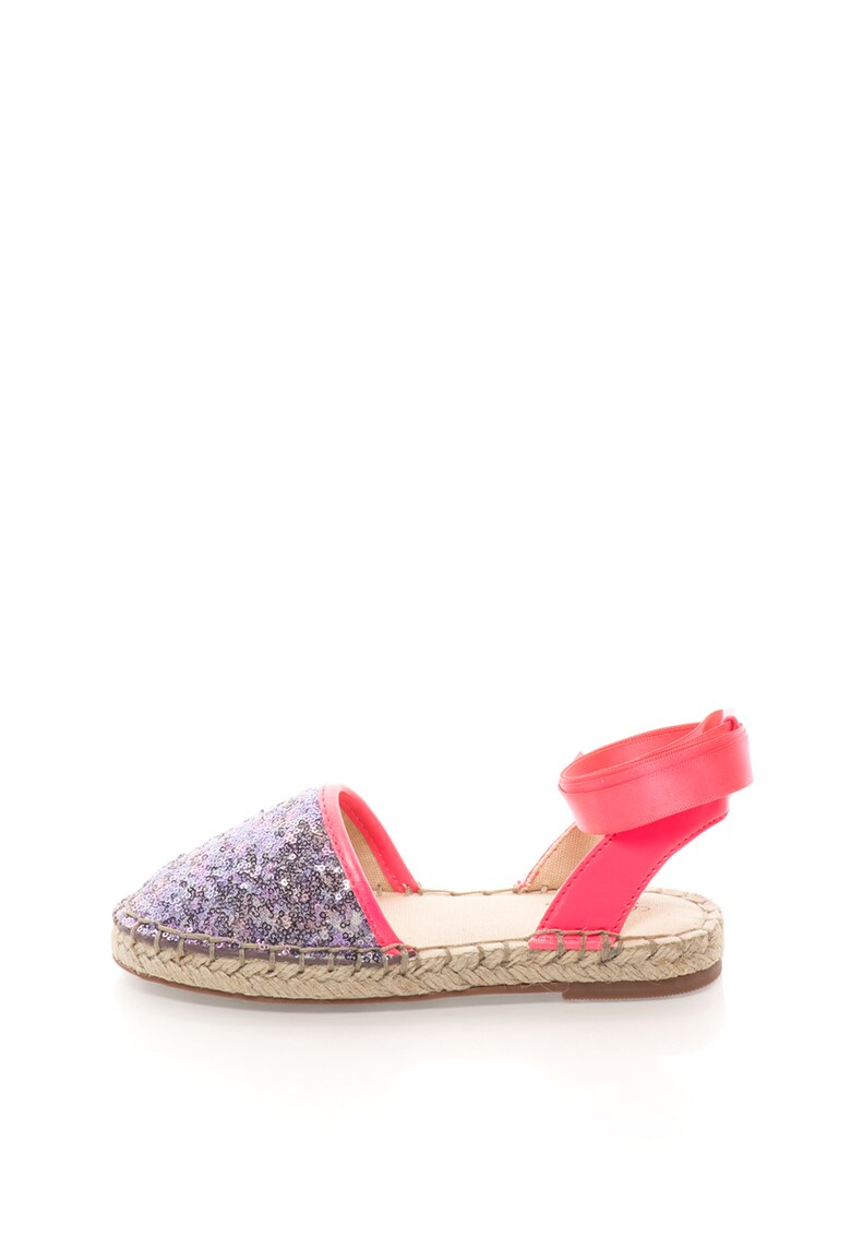 Sandale slingback tip espadrile cu barete infasurabile