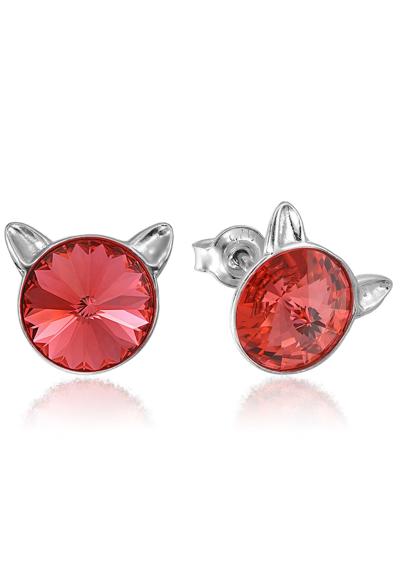 Cercei Argint 925 placat cu rodiu cu cristale Swarovski® Rivoli Cat