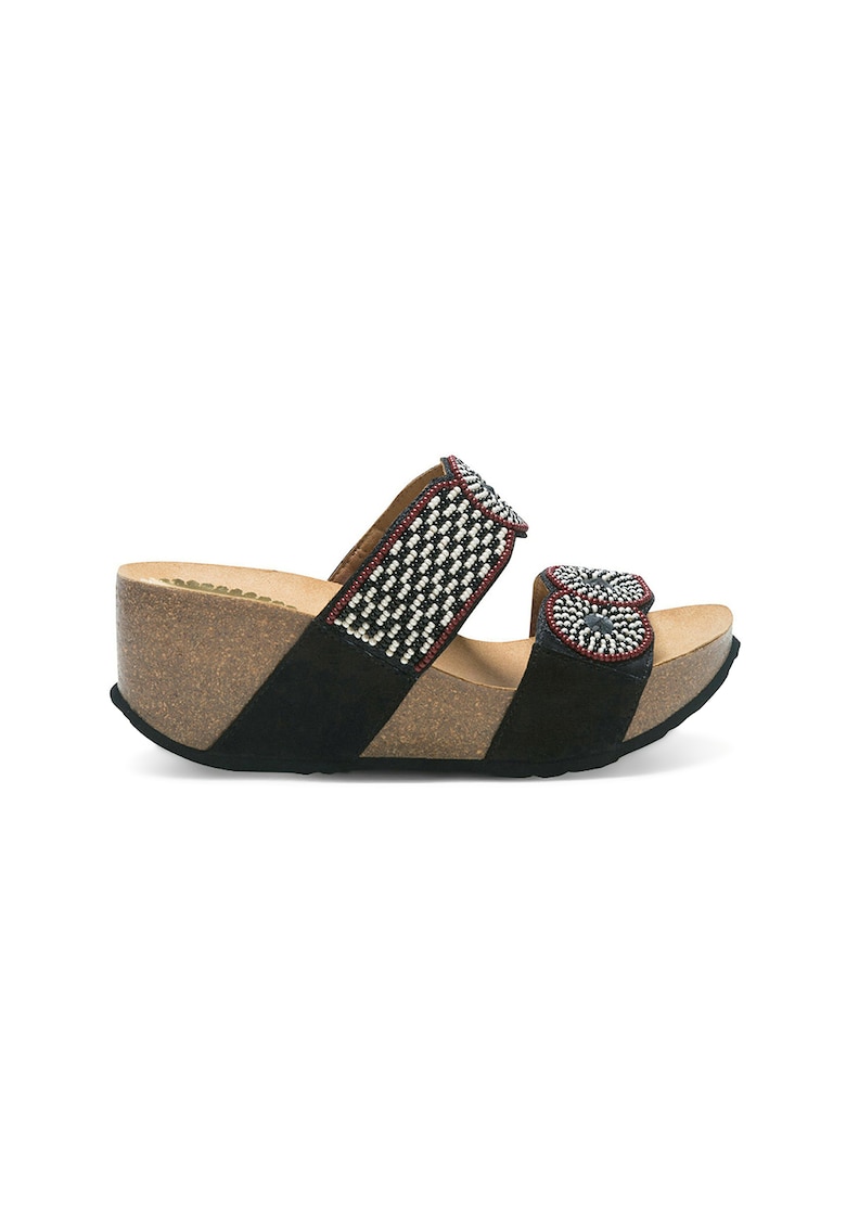 Papuci wedge cu margele Cycle Africa