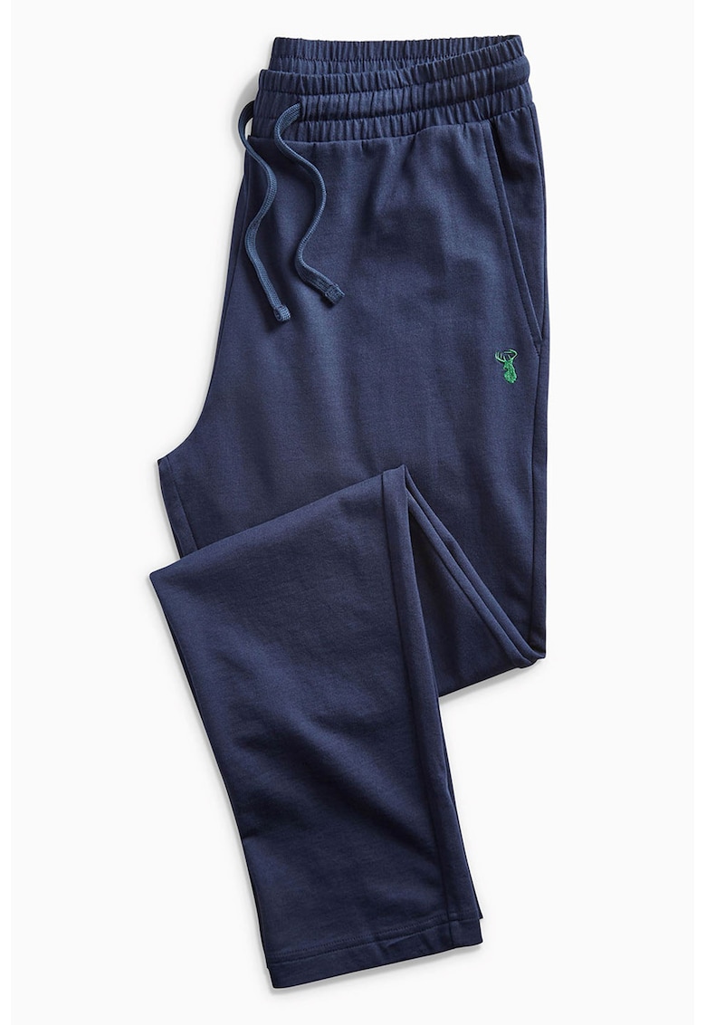 Pantaloni sport conici cu detaliu aplicat brodat