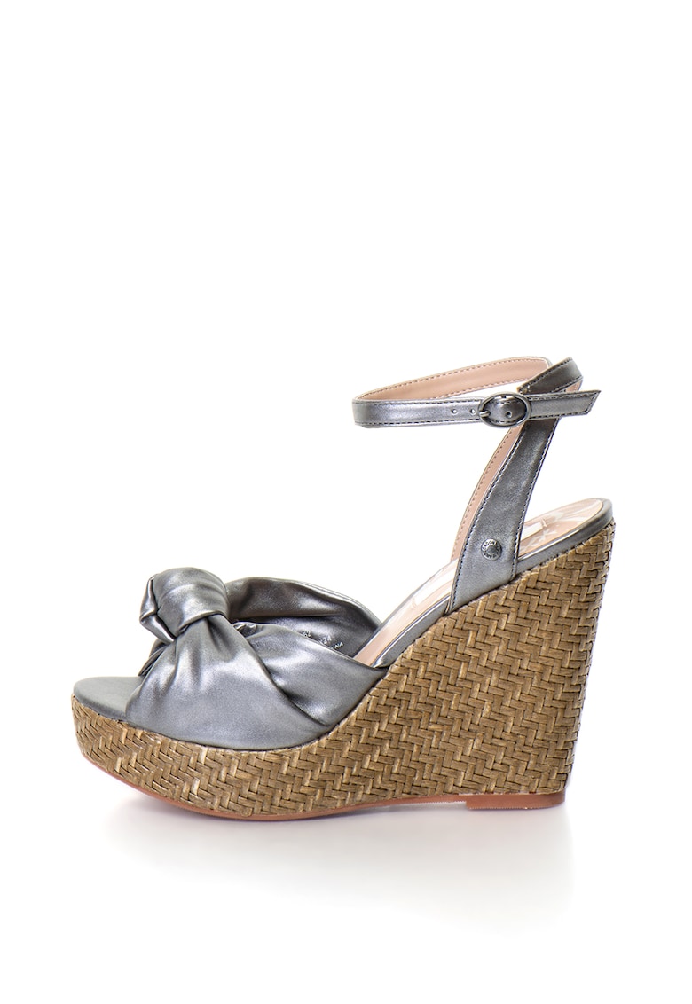 Sandale wedge de piele sintetica Walker
