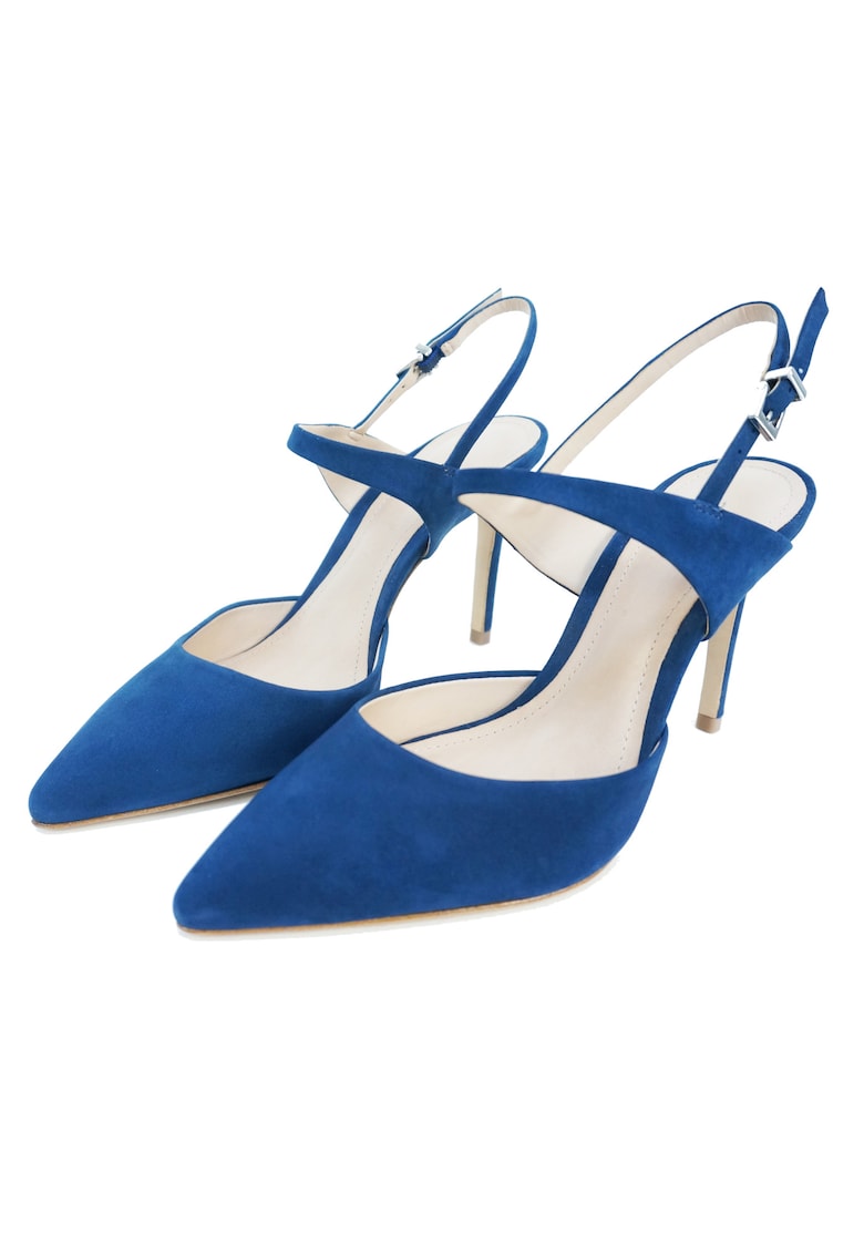 Pantofi Nobuck - albastrii