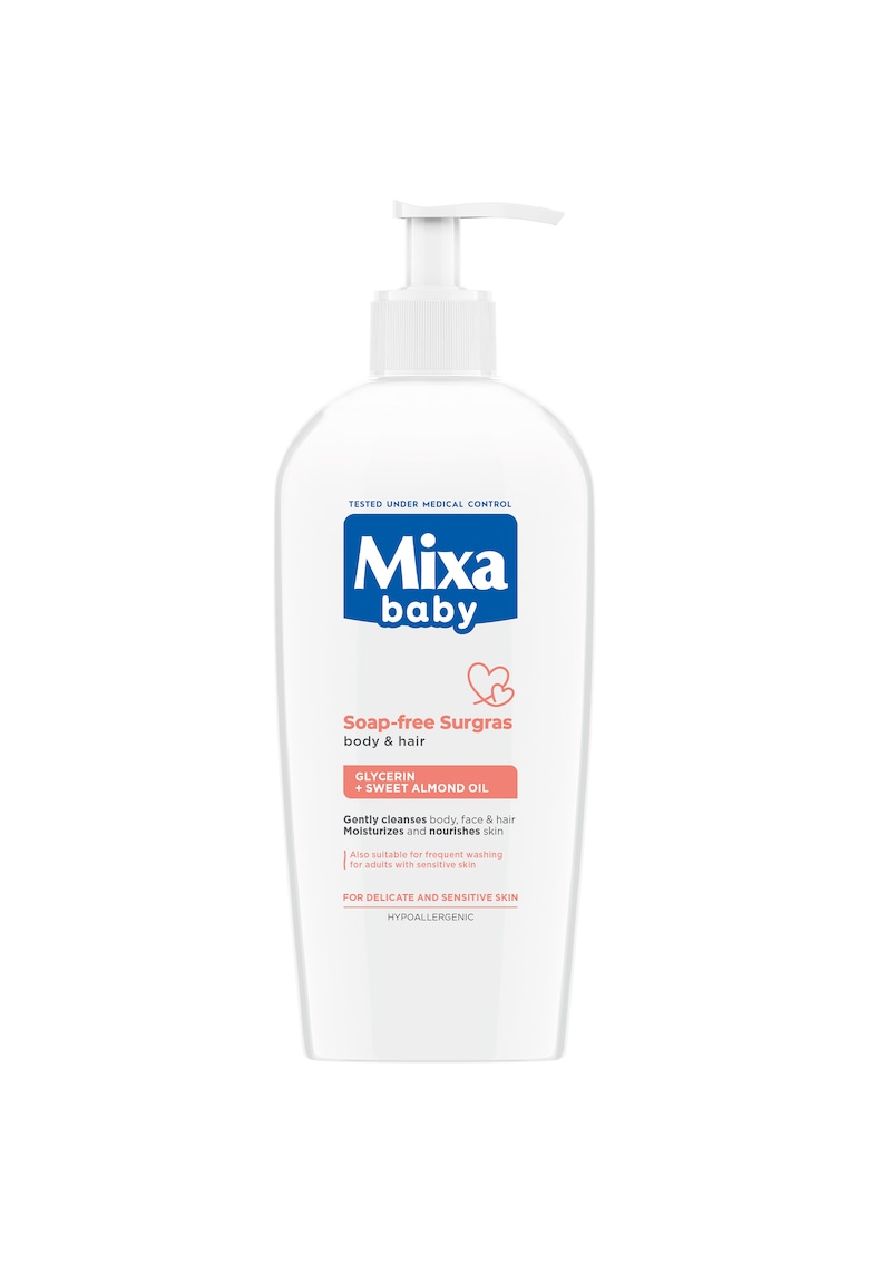 Gel de dus fara sapun  Baby Surgras pentru corp si par - pentru bebelusi si copii - 400 ml