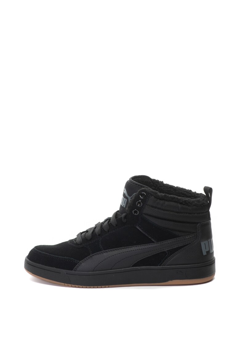 Pantofi sport mid-high cu captusela din blana shearling sintetica