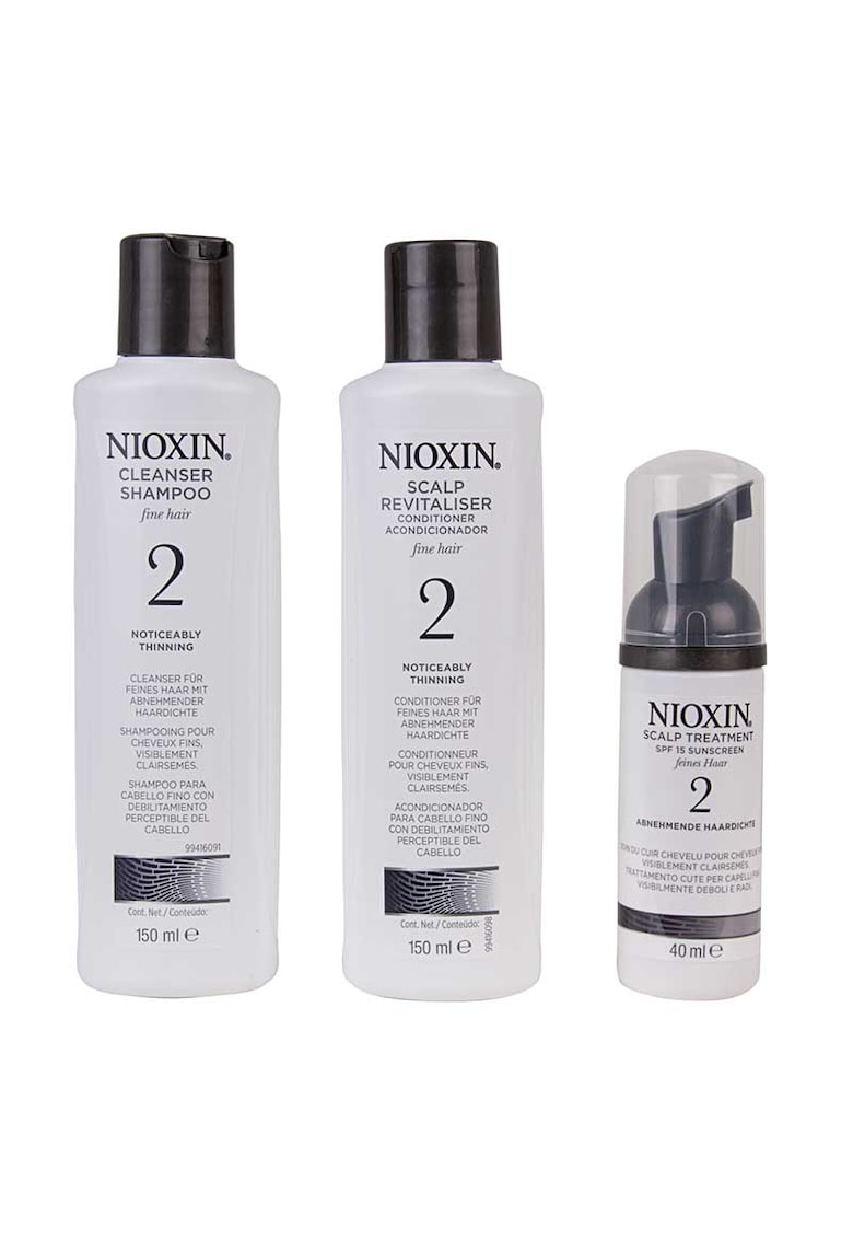 Set System 2 Hair System Starter: Sampon - 150 ml + Balsam - 150 ml + Tratament pentru volum - 40 ml