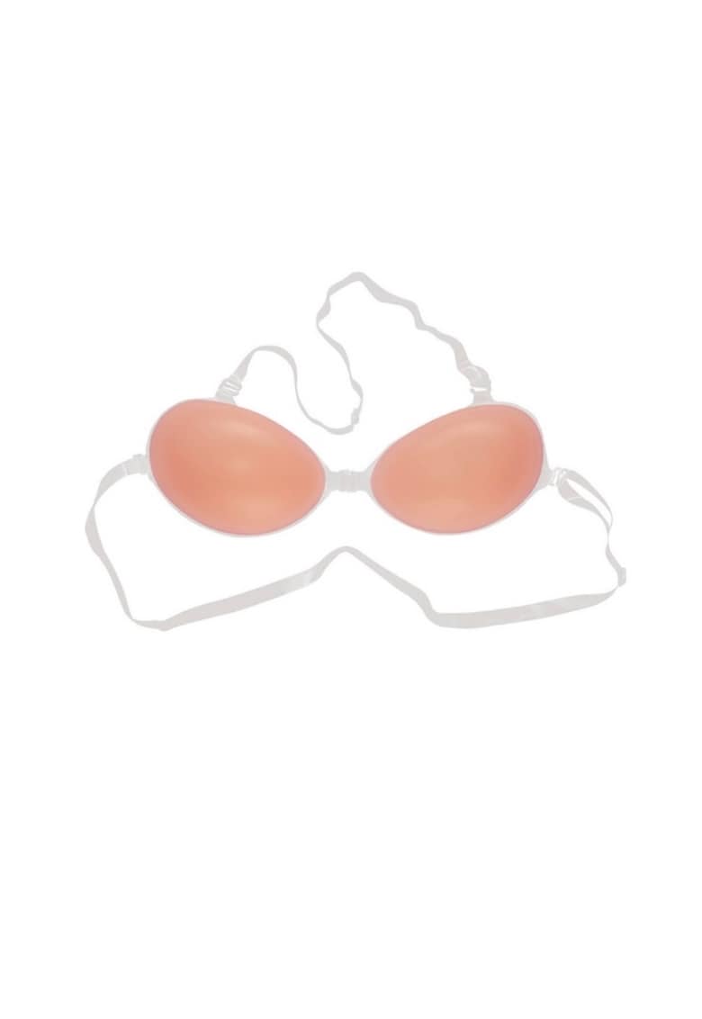 Sutien push-up cu cupe din silicon - Bej