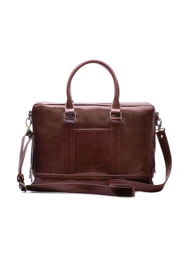 Geanta din piele naturala Aberdeen - Maro SL02