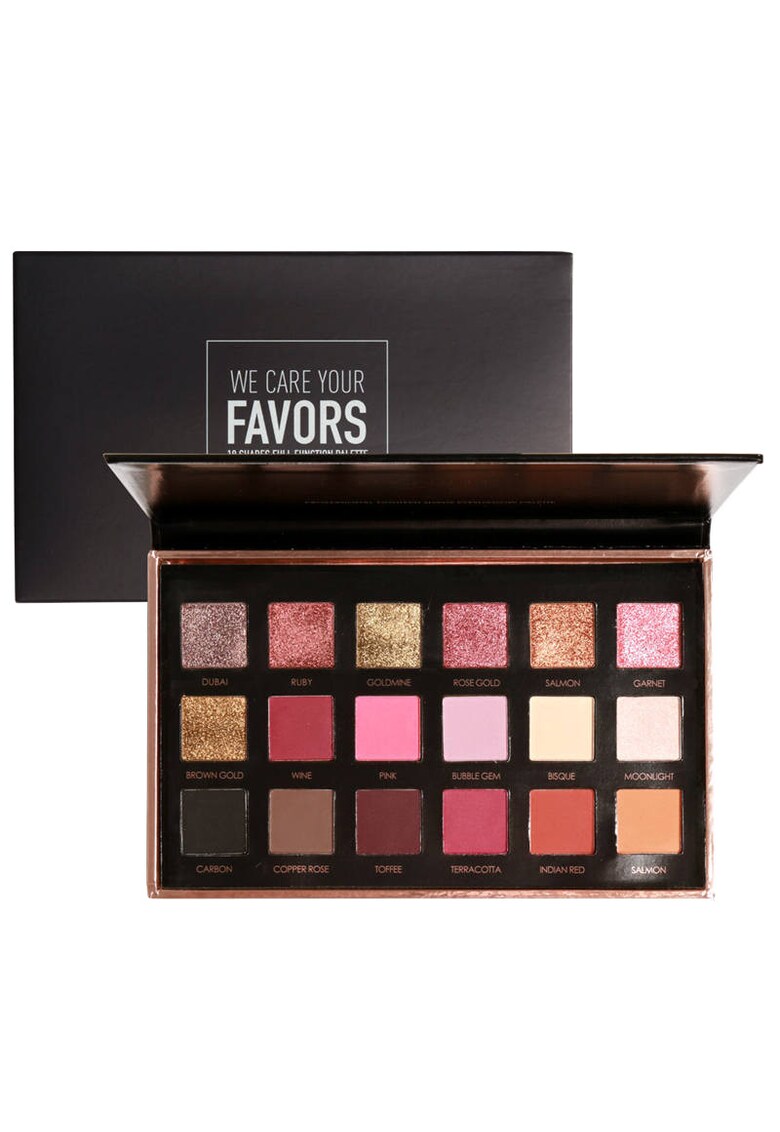 Paleta de farduri in 18 culori - mate si metalice - FA4001 Bright Lux