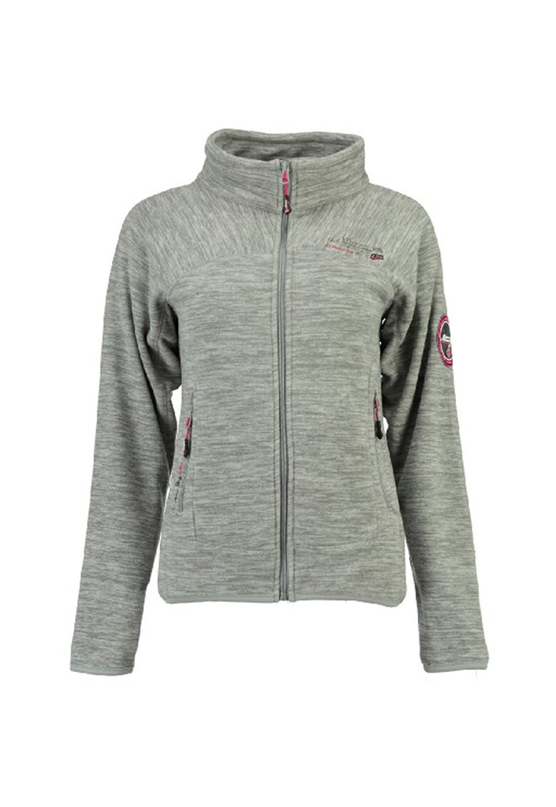 Bluza sport din fleece cu fermoar si guler inalt Tyrell