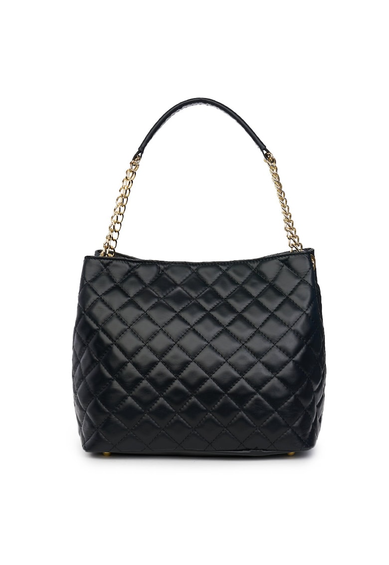 Geanta din piele matlasata Paloma fucsia