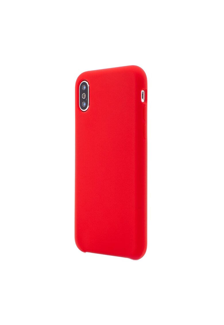 Husa de protectie Clip-On Soft Touch Silk Series pentru Apple iPhone X - Red