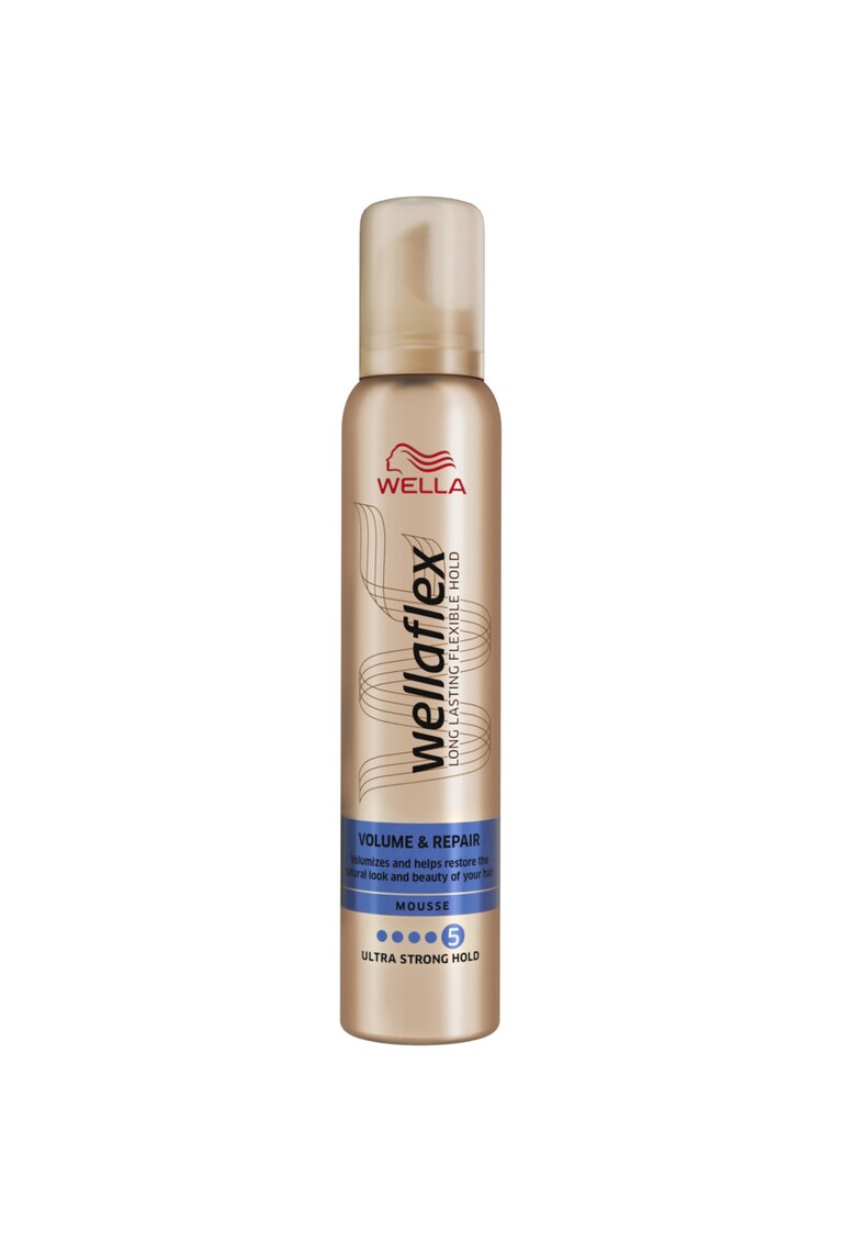 Spuma de par Wellaflex Volume & Repair pentru fixare foarte puternica - 200 ml