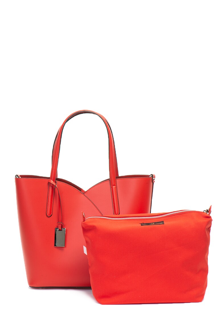 Geanta tote de piele cu accesoriu detasabil