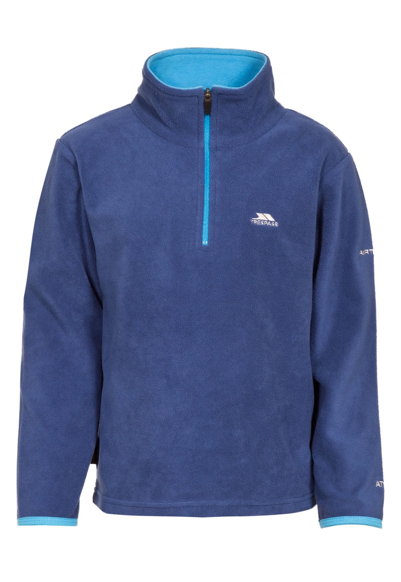 Bluza sport din material fleece cu fenta cu fermoar Etto