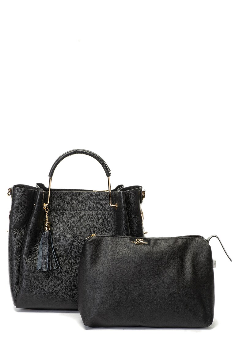 Geanta tote de piele - cu etui detasabil