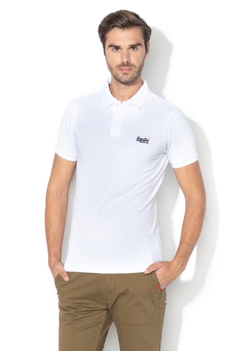 Tricou polo din material pique - cu broderie logo