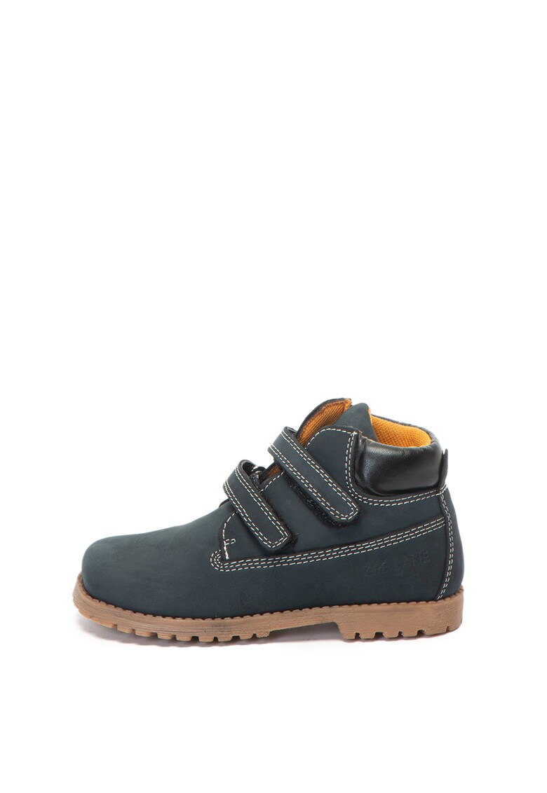 Bocanci de piele nabuc cu velcro