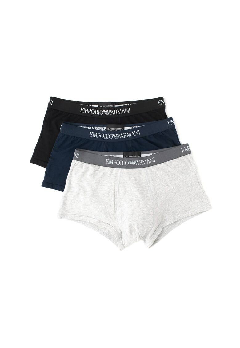 Set de boxeri cu banda elastica in talie – cu logo – 3 perechi Emporio Armani Underwear imagine 2022 reducere