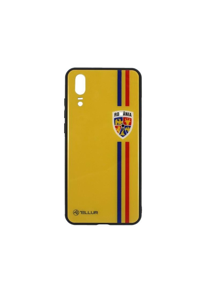 Husa de protectie FRF Glass Print Tricolor pentru Huawei P20