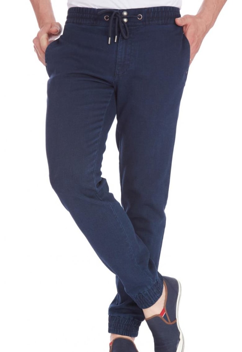 Pantaloni barbati - Runner 6863 - albastru - talie redusa
