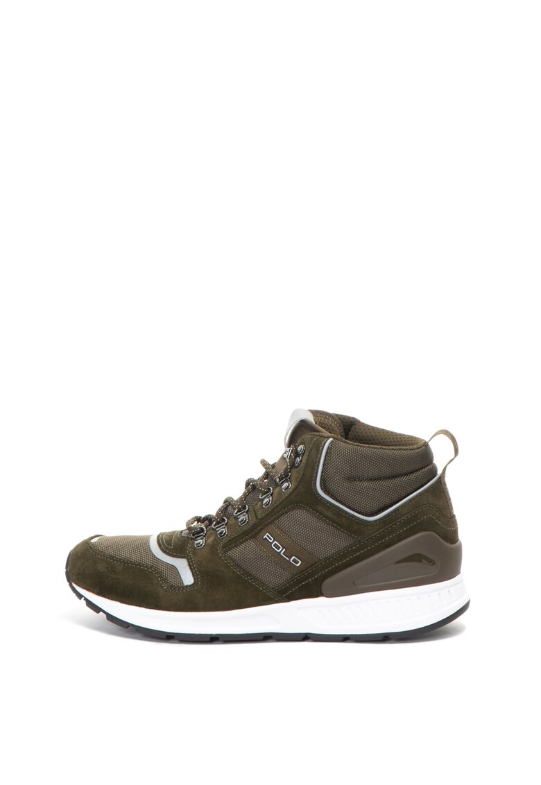 Pantofi sport mid-high din material textil si piele intoarsa Train