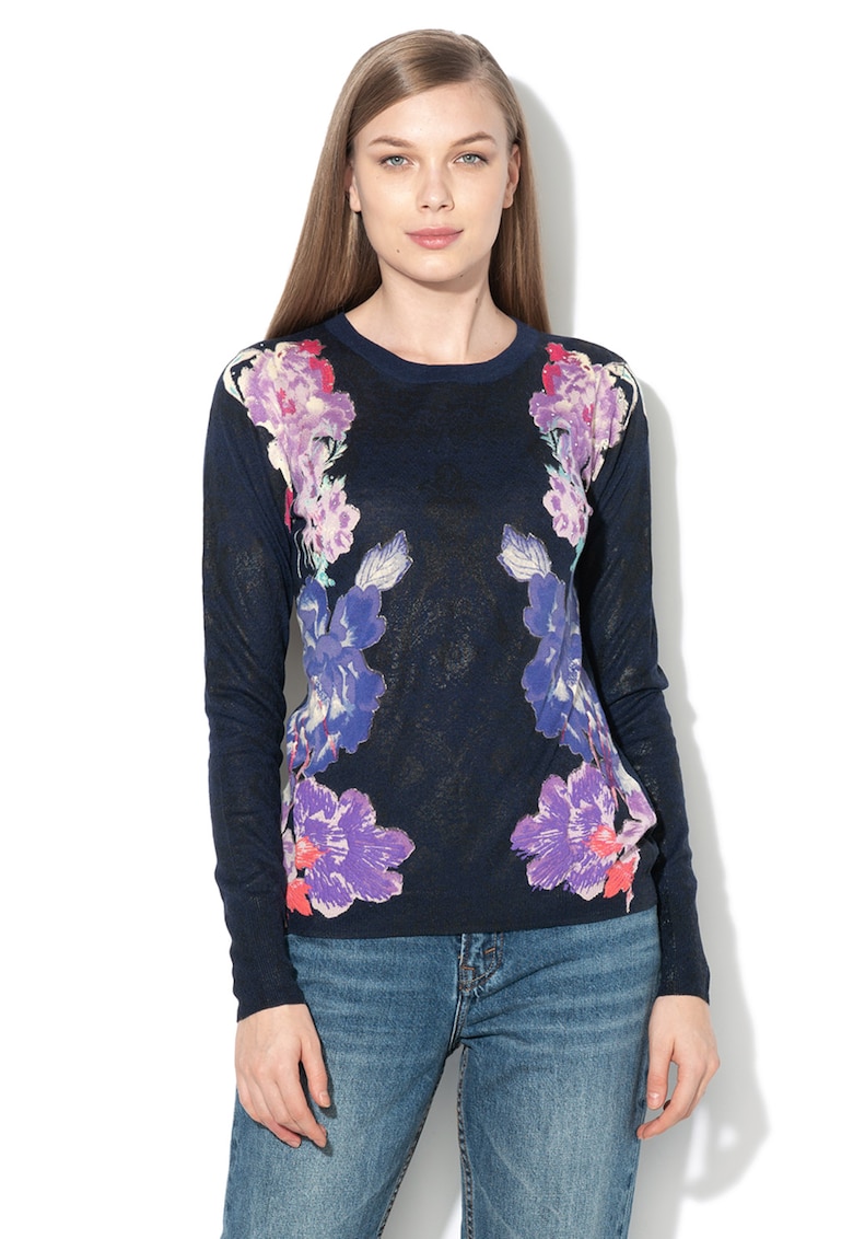Pulover cu model floral Fara