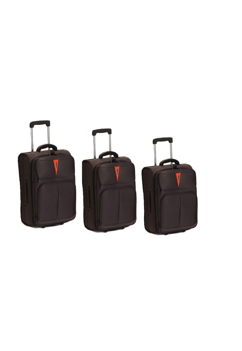 Set Trolere - 2 Roti - ZC- 6100 - 3 Piese - Maro