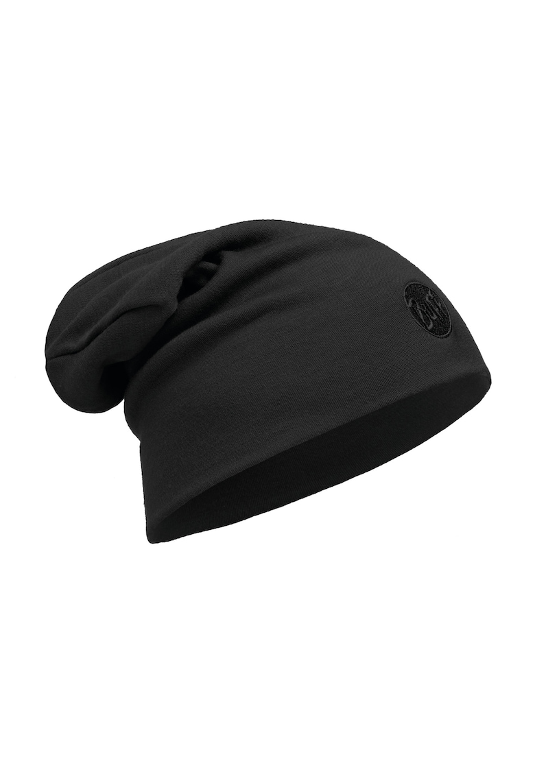 Buff Caciula din lana heavyweight loose solid black pentru adulti