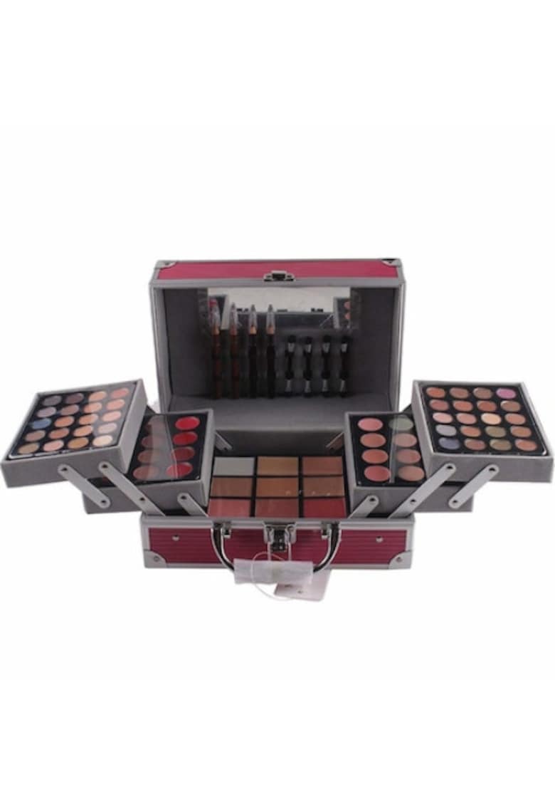 Trusa machiaj multifunctionala cu geanta  make-up roz1188
