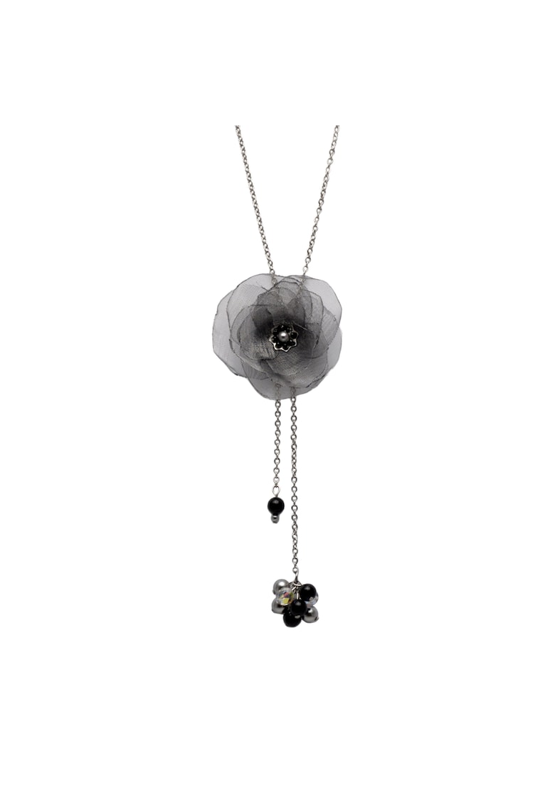 Colier lung elegant din inox - cu perle si cristale de sticla - Melissa - Zia Fashion