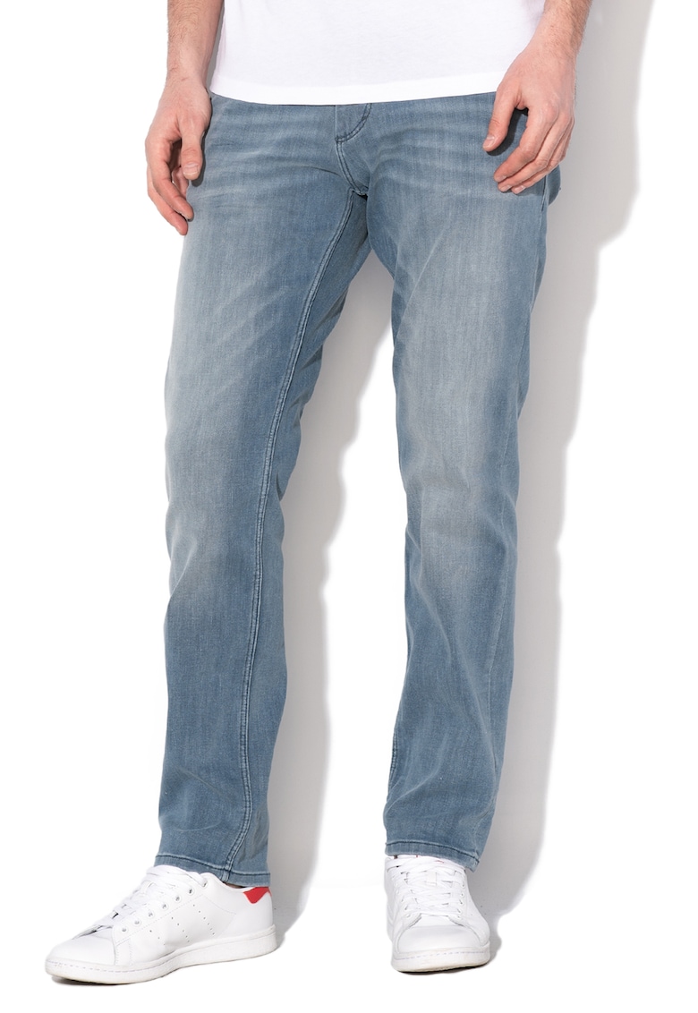 Blugi slim fit cu talie medie Josh - Albastru prafuit