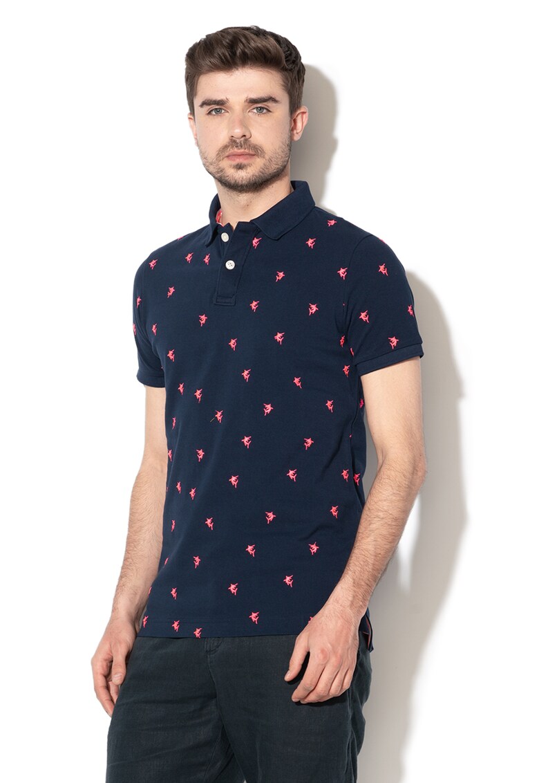 Tricou polo de pique cu broderie