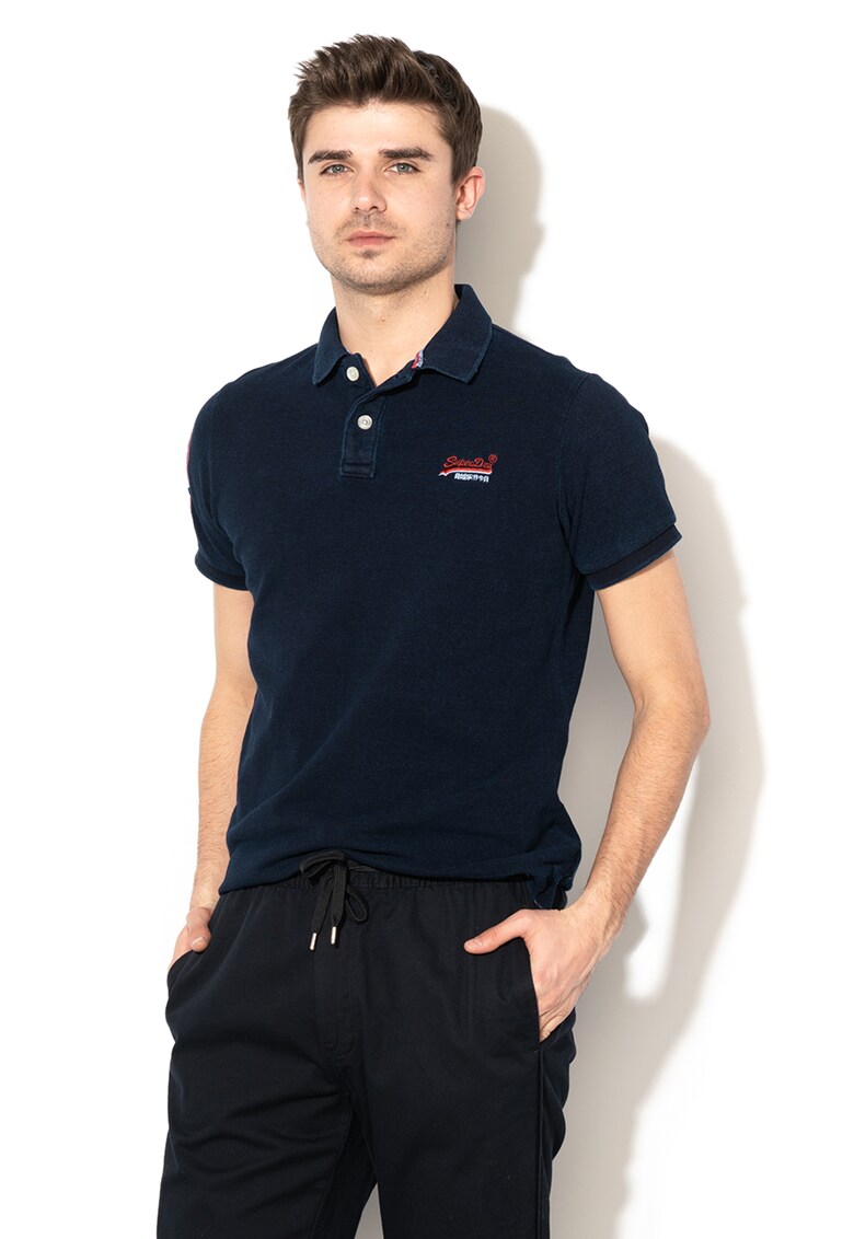 Tricou polo de pique - cu broderie logo 1