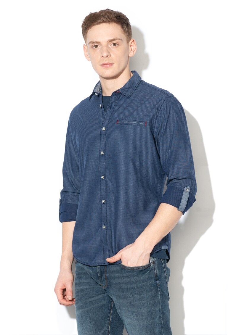Camasa slim fit cu dungi discrete