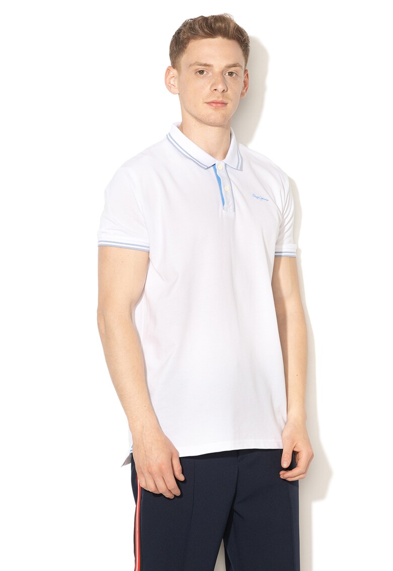 Tricou polo regular fit cu detalii contrastante Mitch