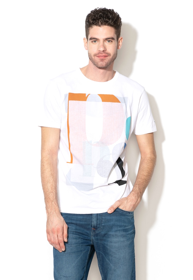 Tricou lejer cu imprimeu geometric Hamerton