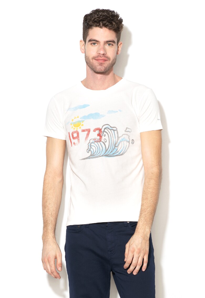 Tricou slim fit cu imprimeu grafic Shifter