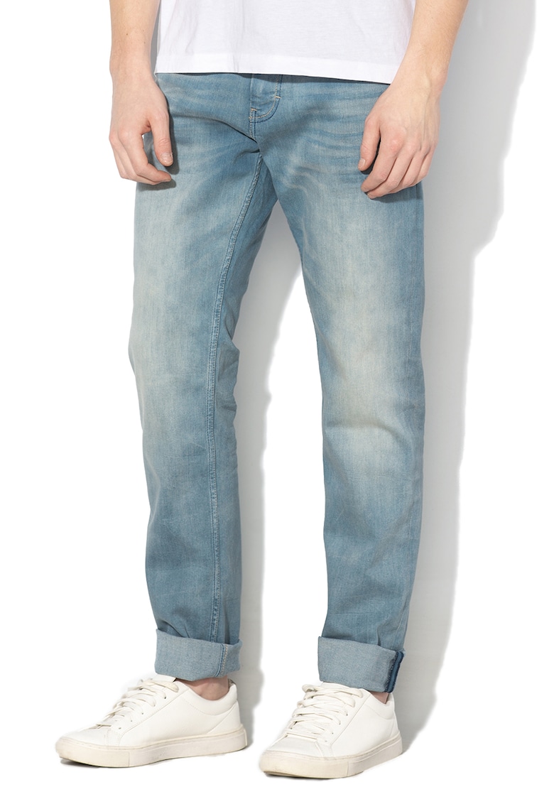 Blugi slim fit cu aspect decolorat Josh