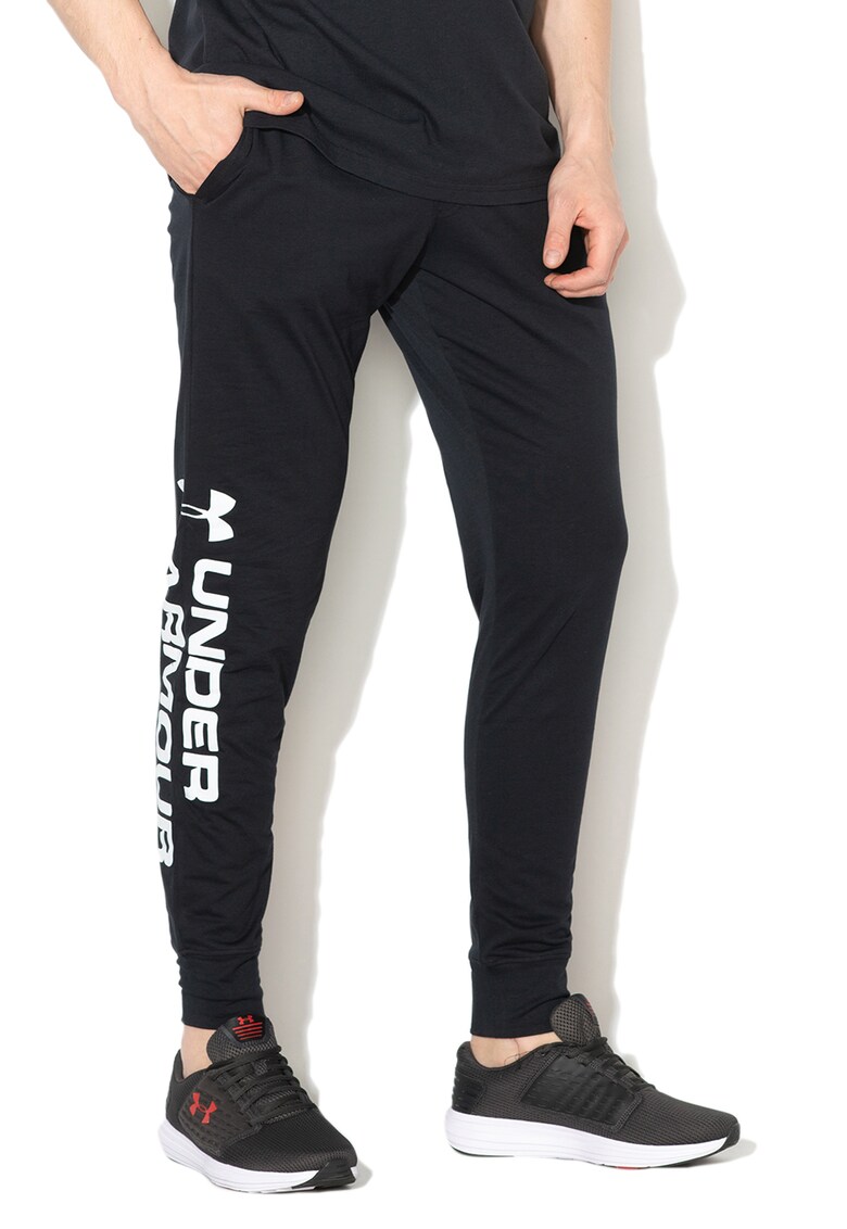 Pantaloni sport lejeri cu logo lateral - pentru fitness