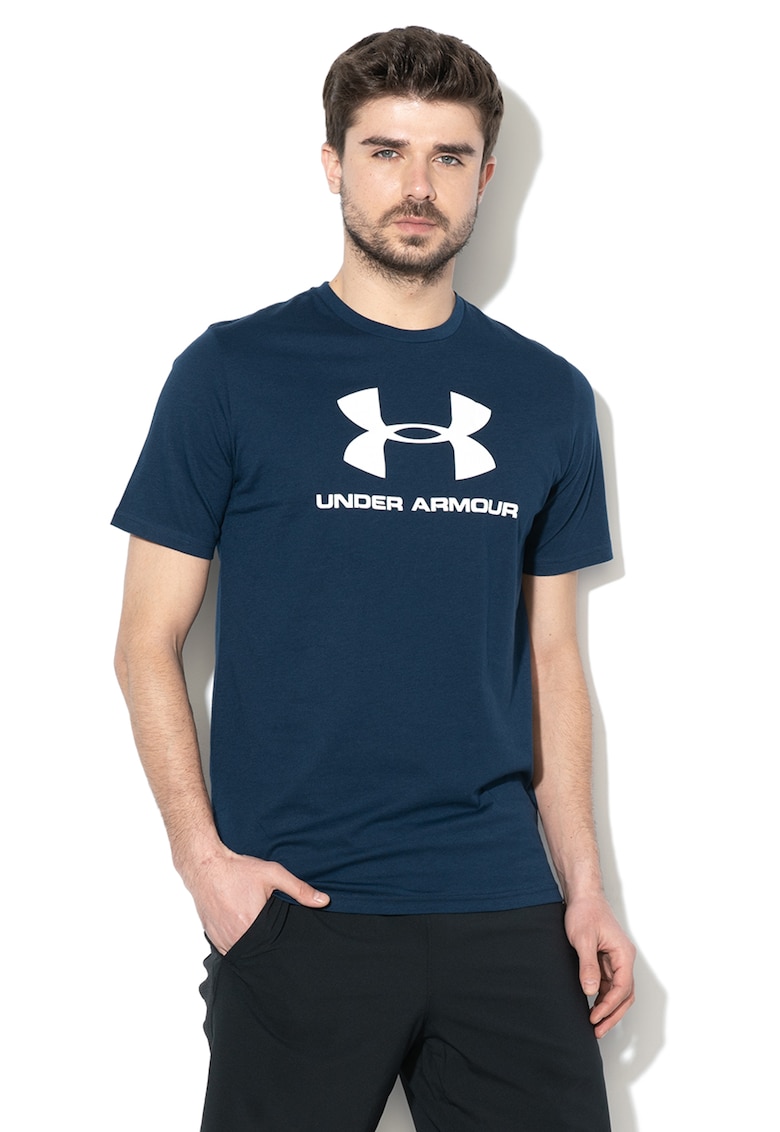 Tricou cu imprimeu logo - pentru fitness 1329590