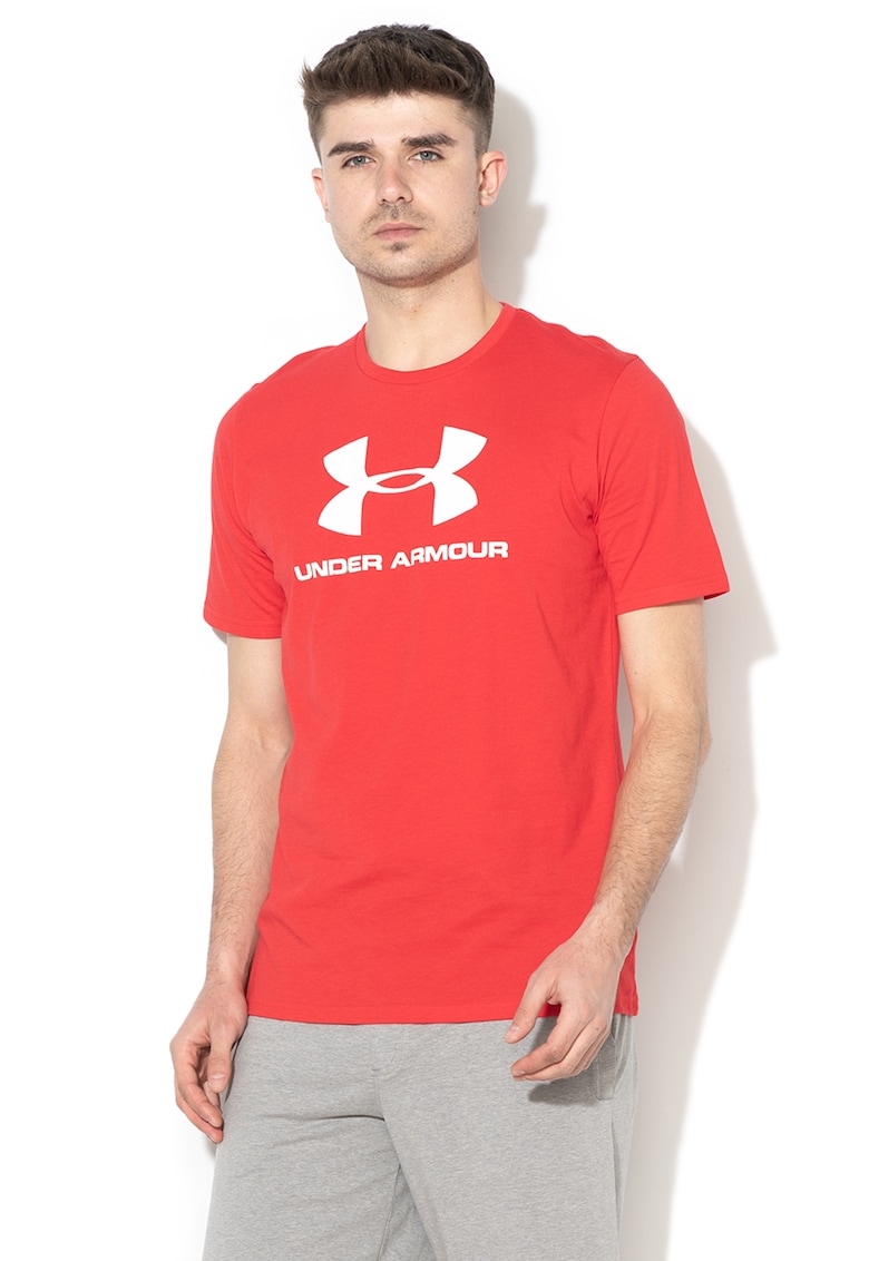 Tricou cu imprimeu logo - pentru fitness 1329590