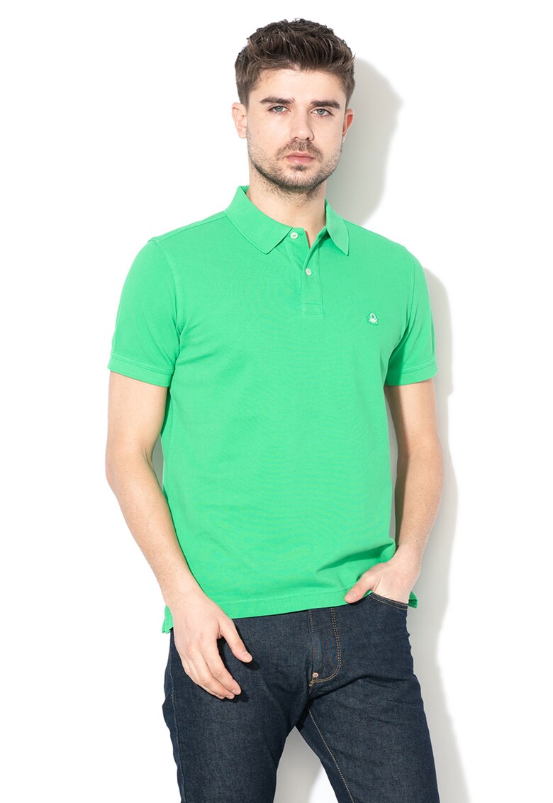 Tricou polo cu aplicatie logo brodata