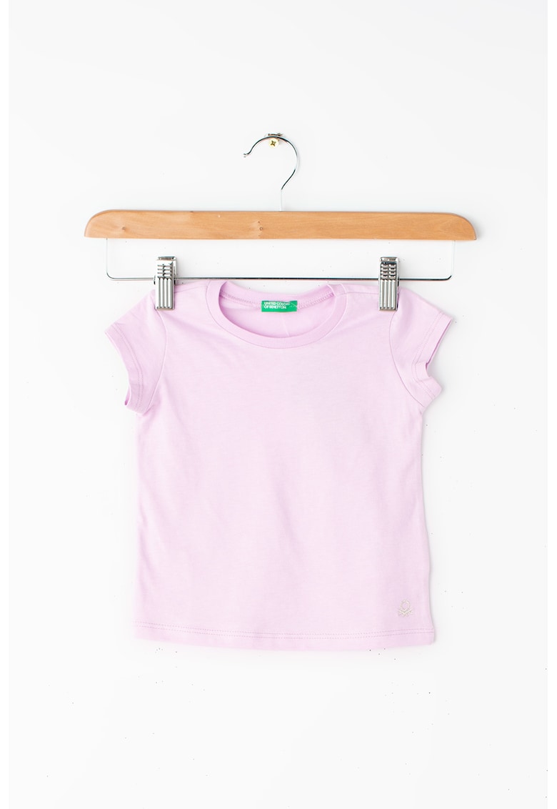 Tricou copii - din bumbac cu decolteu la baza gatului