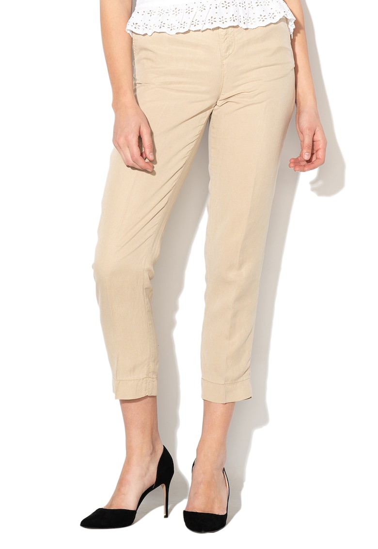 Pantaloni din amestec de in si lyocell – cu o curea fashiondays.ro imagine noua