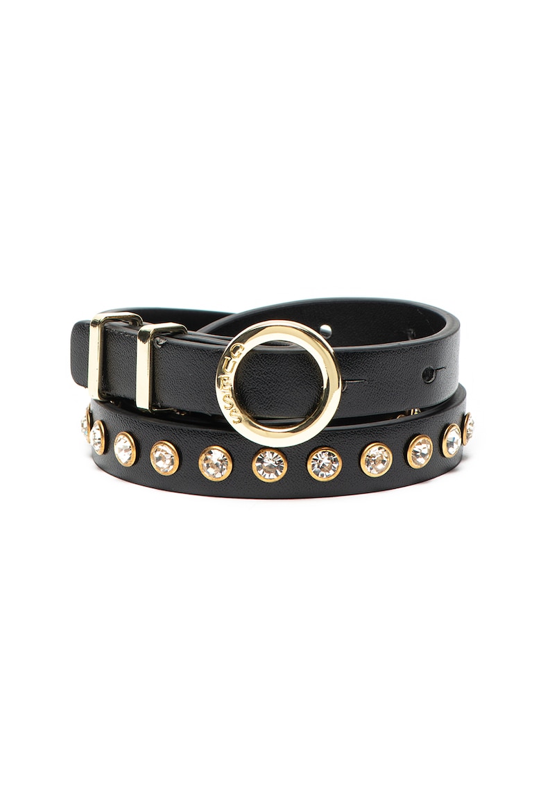 Curea skinny de piele ecologica - cu strasuri Curea skinny de piele ecologica - cu strasuri